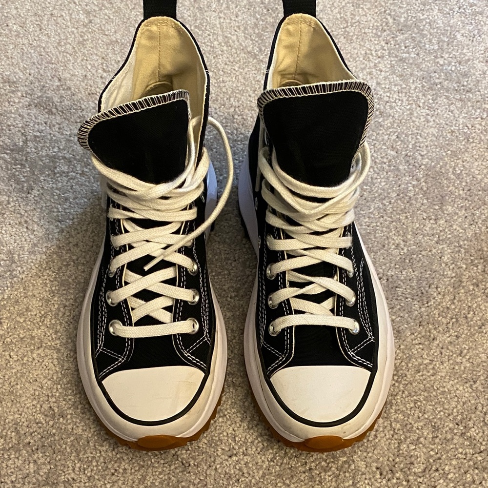 Classic Black and White High-Top Sneakers